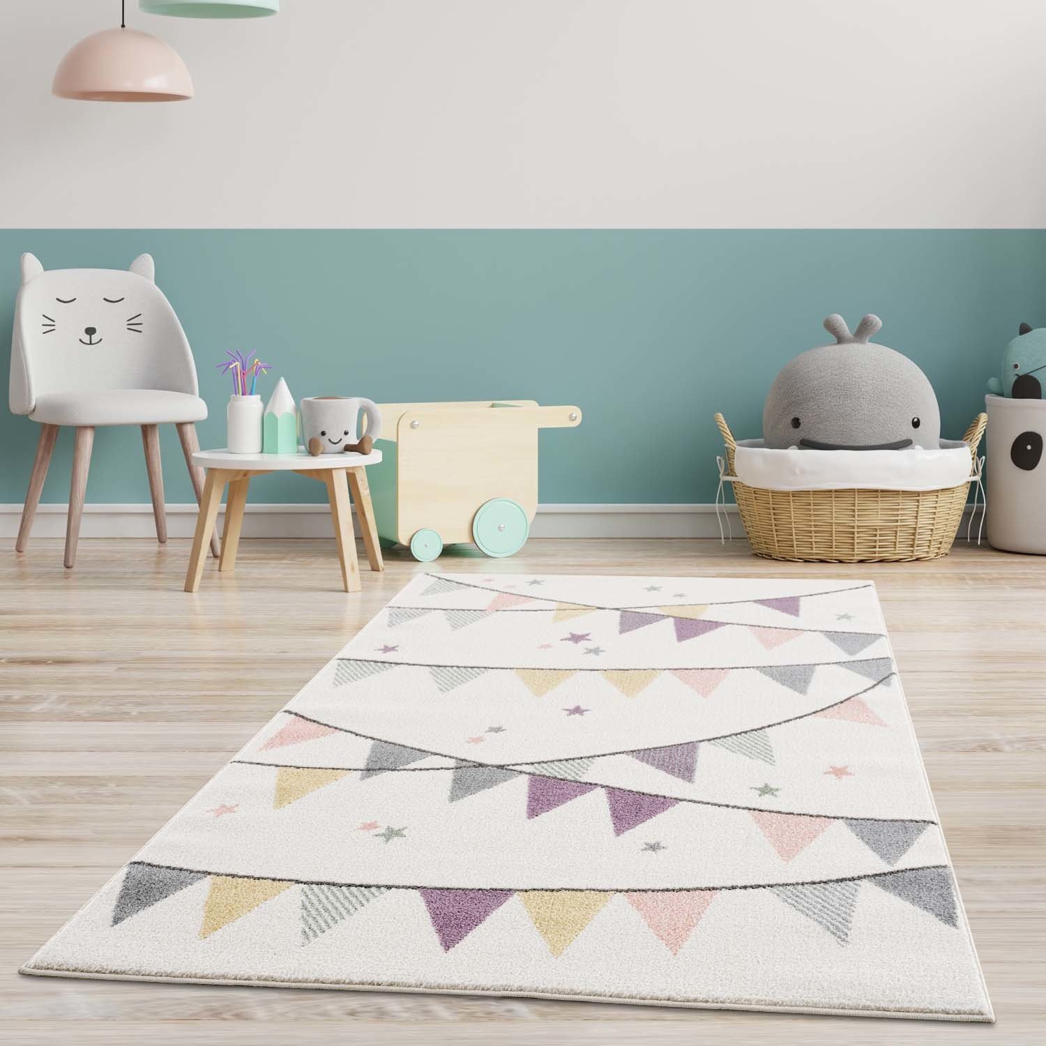 Anime Kids Vloerkleed Kinderkamer Creme