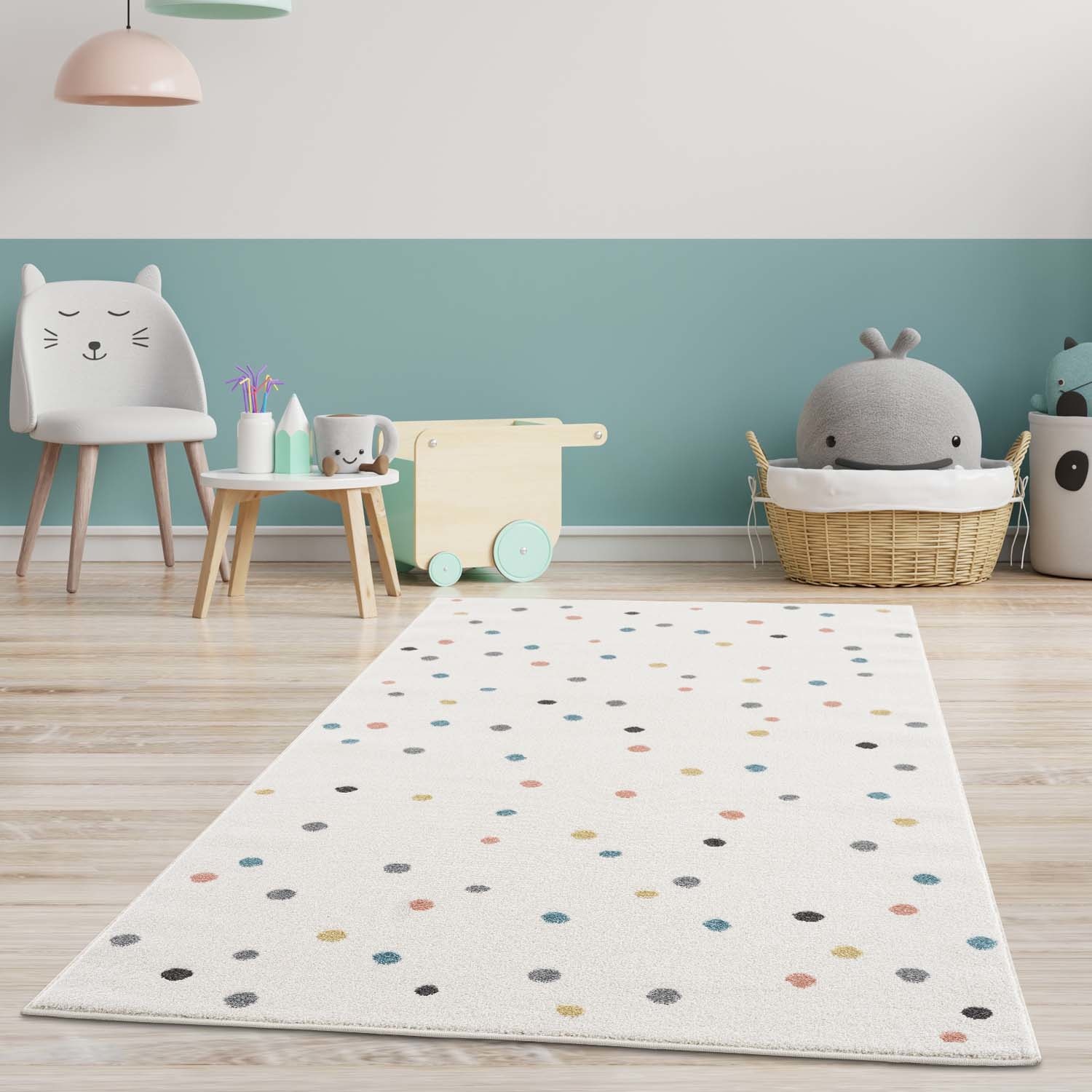 Anime Kids Vloerkleed Kinderkamer Creme