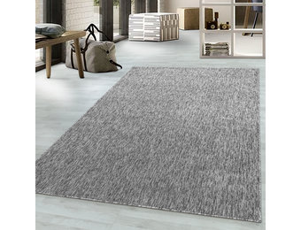 Tapijtenloods Effen Vloerkleed Laagpolig Lichtgrijs