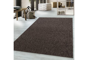 Effen Vloerkleed Laagpolig Bruin