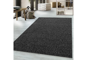 Effen Vloerkleed Laagpolig Antraciet