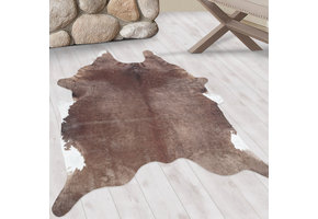Vacht van Imitatiebont Wasbaar Dierenhuid Laagpolig Bruin