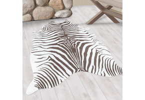 Vacht van Imitatiebont Wasbaar Dierenhuid Laagpolig Bruin