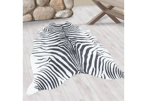 Vacht van Imitatiebont Wasbaar Dierenhuid Laagpolig Zwart