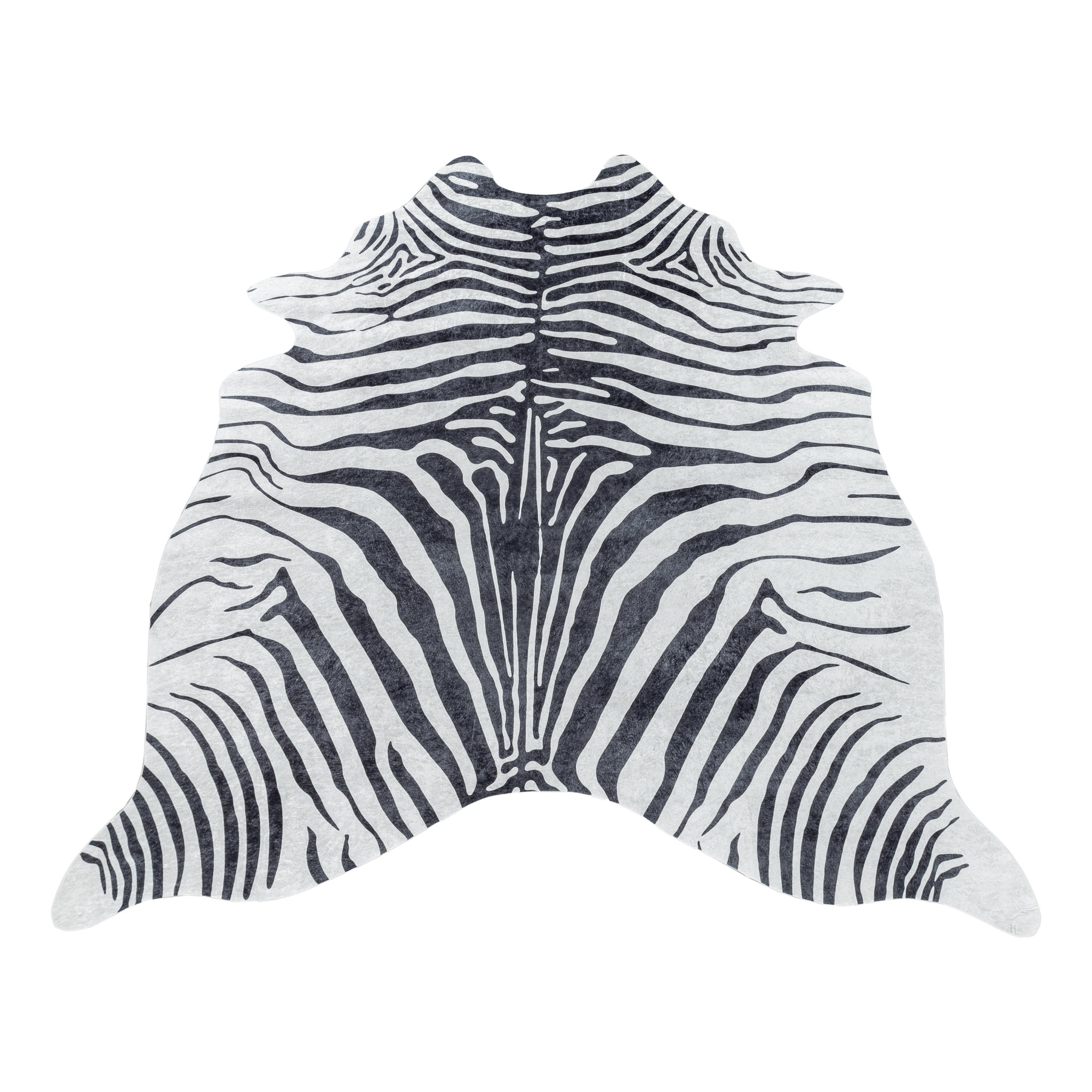 Vacht van Imitatiebont Wasbaar Dierenhuid Laagpolig Zwart