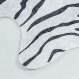 Vacht van Imitatiebont Wasbaar Dierenhuid Laagpolig Zwart