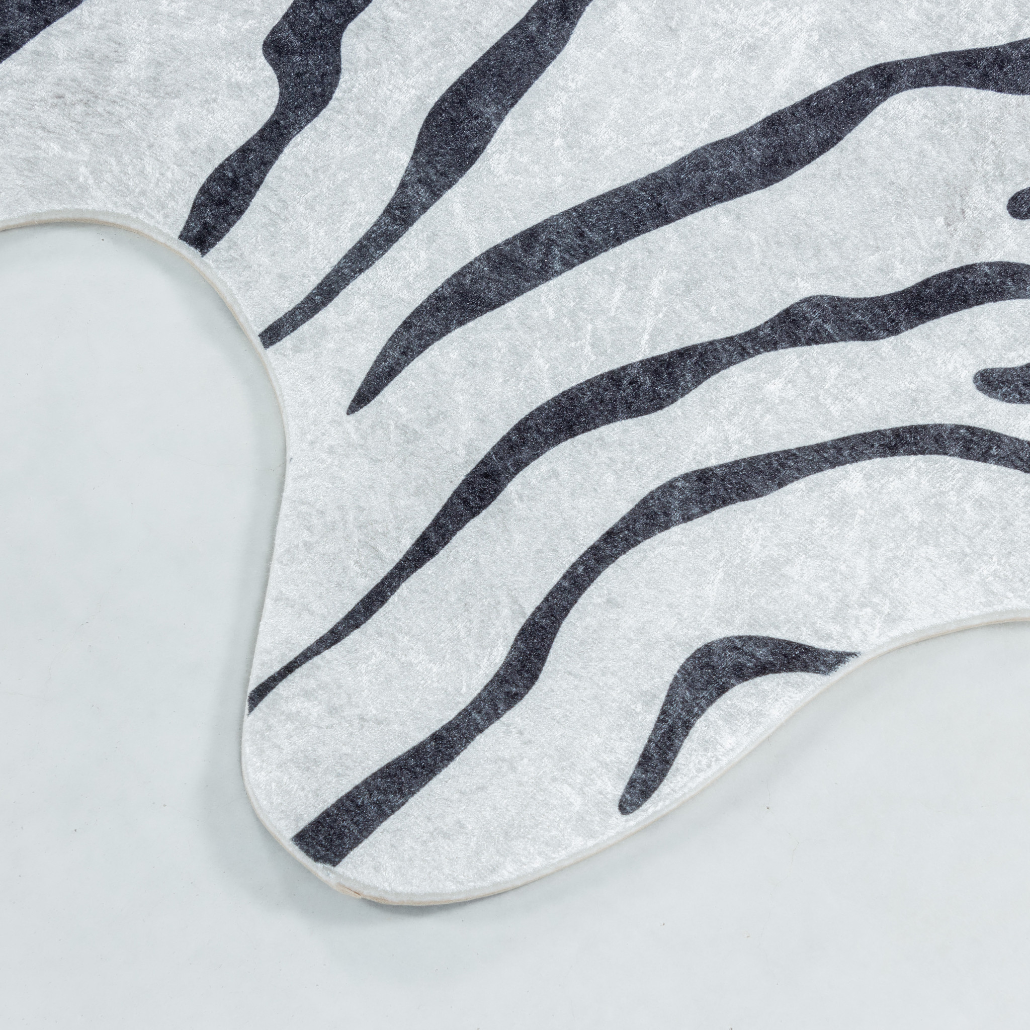 Vacht van Imitatiebont Wasbaar Dierenhuid Laagpolig Zwart