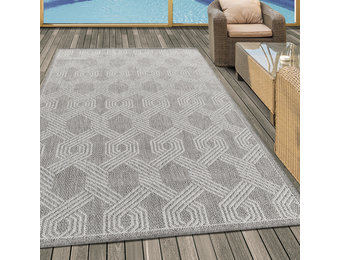 Aruba - Buitenkleed - Weerbestendig Vloerkleed - In & Outdoor - Grijs