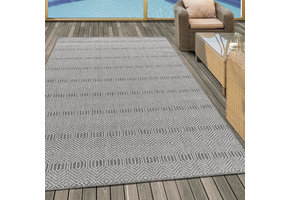 Aruba - Buitenkleed - Weerbestendig Vloerkleed - In & Outdoor - Grijs