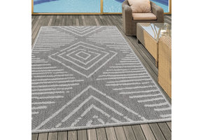 Aruba - Buitenkleed - Weerbestendig Vloerkleed - In & Outdoor - Grijs
