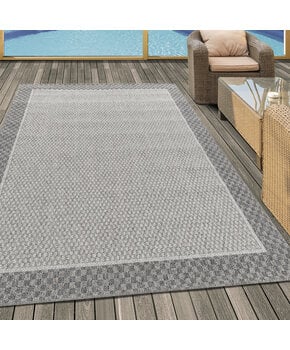 Aruba - Buitenkleed - Weerbestendig Vloerkleed - In & Outdoor - Creme Grijs