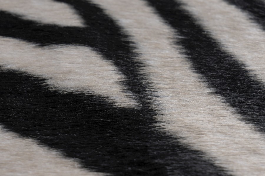Tapijtenloods Rodeo Zebra Dierenhuid Anti-Slip Zwart Wit