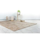 Tapijtenloods Fashion Club - Laagpolig Vloerkleed - Design Tapijt - Beige Goud