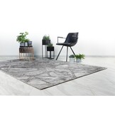 Tapijtenloods Fashion Abstract - Laagpolig Vloerkleed - Design Tapijt - Grijs Zilver