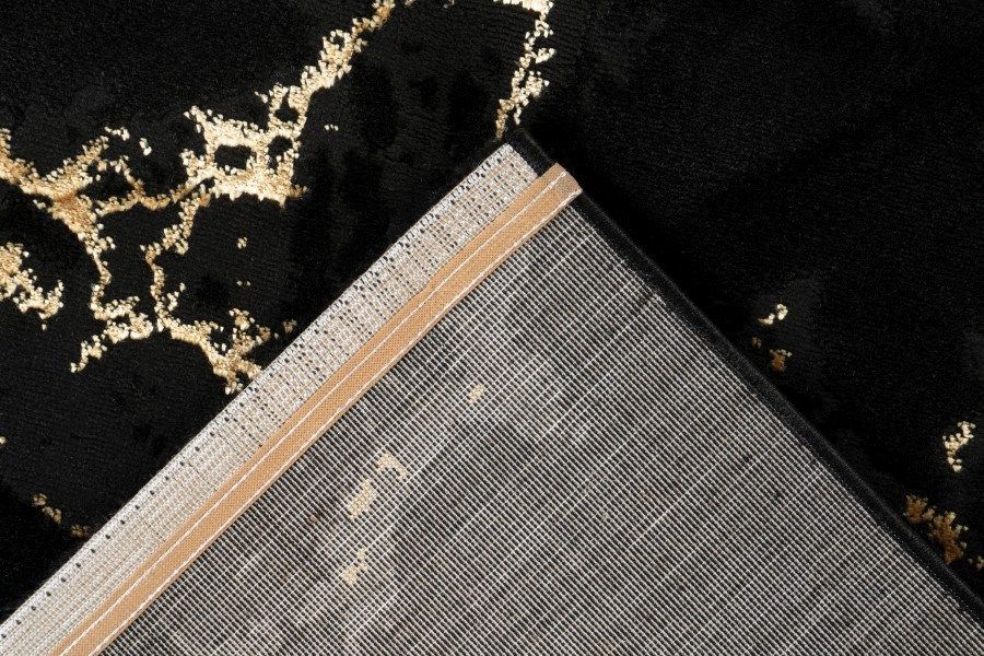 Fashion Marmer Vloerkleed Zwart Goud
