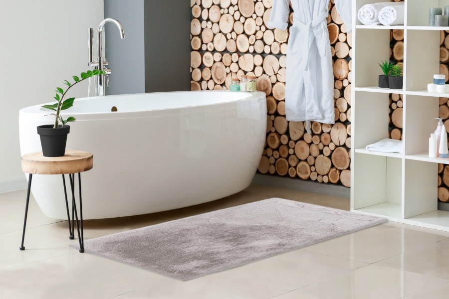 Tapijtenloods Heaven Vacht Badmat Hoogpolig Soft Touch Zilver