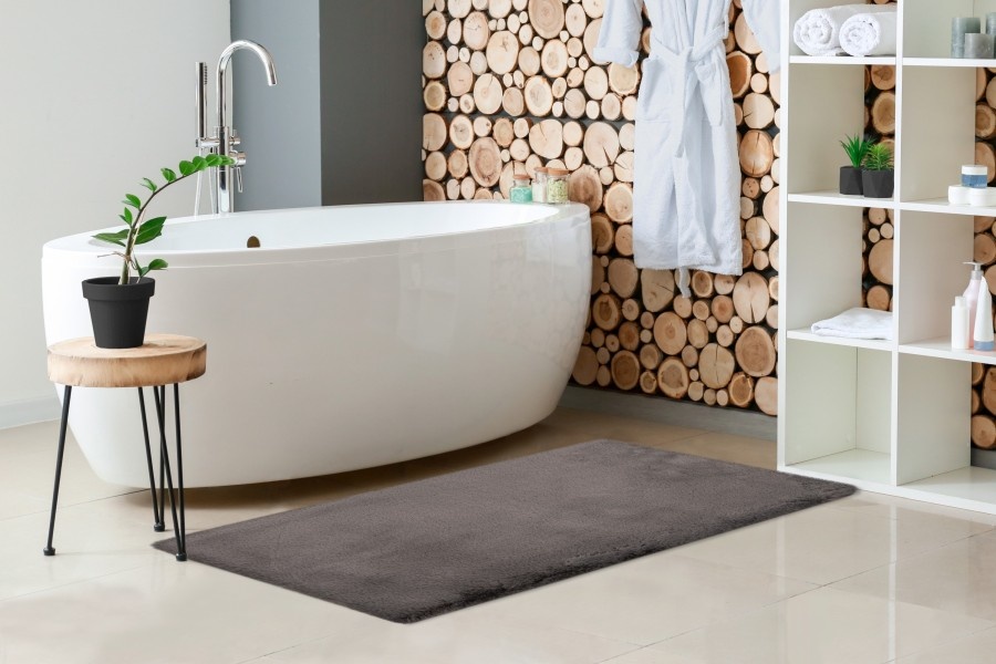 Heaven Badmat Fluffy Grijs