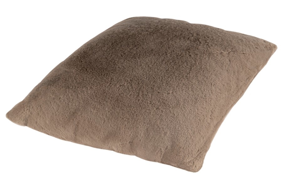 Heaven Fluffy Kussen – Luxe Hoogpolig Sierkussen - Taupe