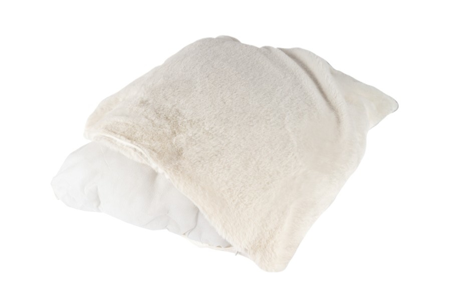 Heaven Fluffy Kussen – Luxe Hoogpolig Sierkussen - Creme
