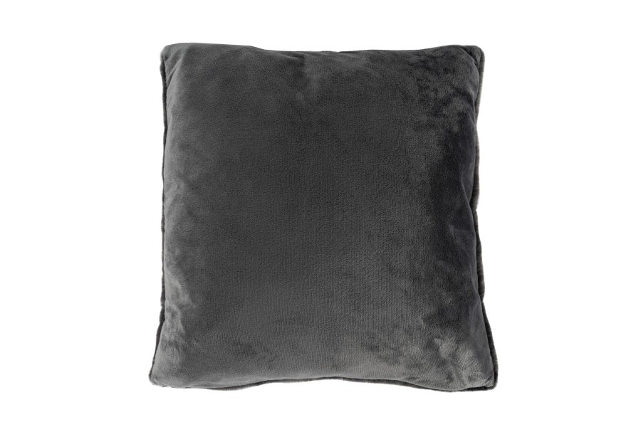 Heaven Fluffy Kussen – Luxe Hoogpolig Sierkussen - Antraciet Grijs