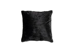 Heaven Fluffy Kussen – Luxe Hoogpolig Sierkussen - Zwart