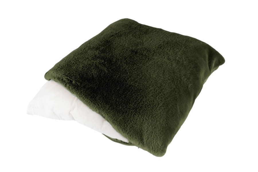 Heaven Fluffy Kussen – Luxe Hoogpolig Sierkussen - Groen