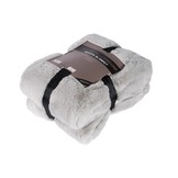 Tapijtenloods Heaven Vacht Plaid - Fluffy Deken - Hoogpolig - Soft Touch Effen - Zilver Grijs