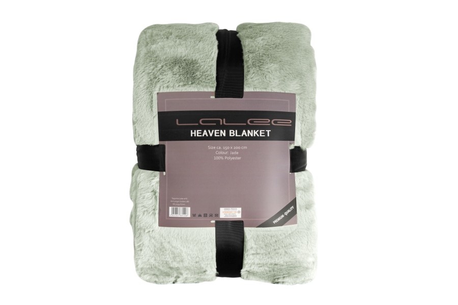 Tapijtenloods Heaven Vacht Plaid - Fluffy Deken - Hoogpolig - Soft Touch Effen - Pastel Groen