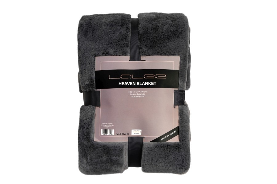 Tapijtenloods Heaven Vacht Deken Hoogpolig Soft Touch Antraciet