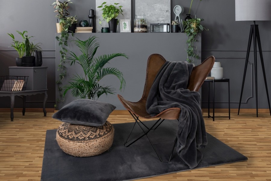 Tapijtenloods Heaven Vacht Deken Hoogpolig Soft Touch Antraciet