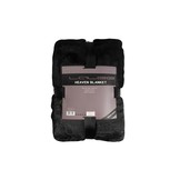 Tapijtenloods Heaven Vacht Plaid - Fluffy Deken - Hoogpolig - Soft Touch Effen - Zwart