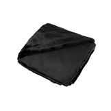 Tapijtenloods Heaven Vacht Plaid - Fluffy Deken - Hoogpolig - Soft Touch Effen - Zwart