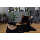 Tapijtenloods Heaven Vacht Plaid - Fluffy Deken - Hoogpolig - Soft Touch Effen - Zwart