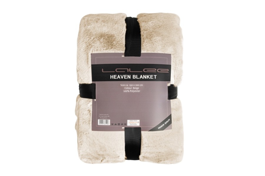Tapijtenloods Heaven Vacht Plaid - Fluffy Deken - Hoogpolig - Soft Touch Effen - Beige