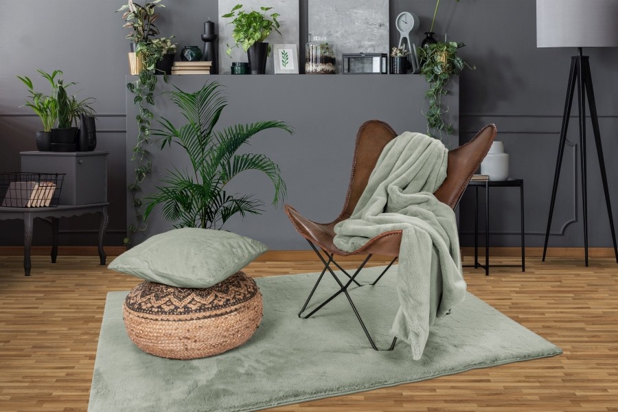 Heaven Soft Fluffy Hoogpolig Vloerkleed Pastelgroen