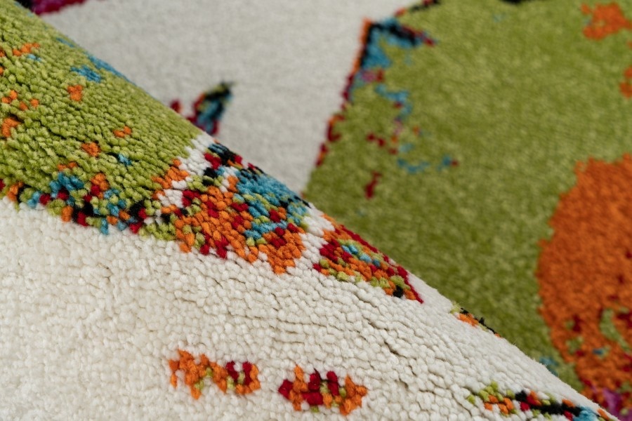 Outlet - Freestyle Peace Vloerkleed Laagpolig Grijs Multi