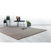 Emotion Fluffy Soft - Vloerkleed Hoogpolig - Effen Tapijt - Taupe