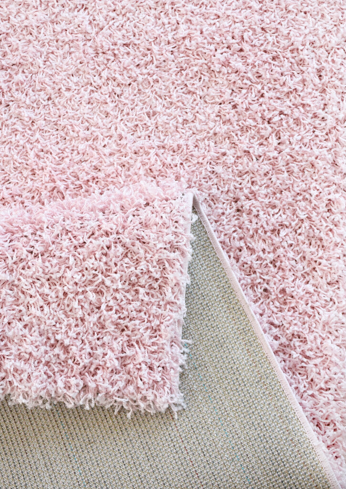 Loca Shaggy Vloerkleed – Modern Uni Effen – Roze Hoogpolig & Zacht