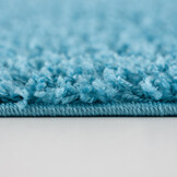 Loca Shaggy Vloerkleed – Modern Uni Effen – Turquoise Blauw Hoogpolig & Zacht