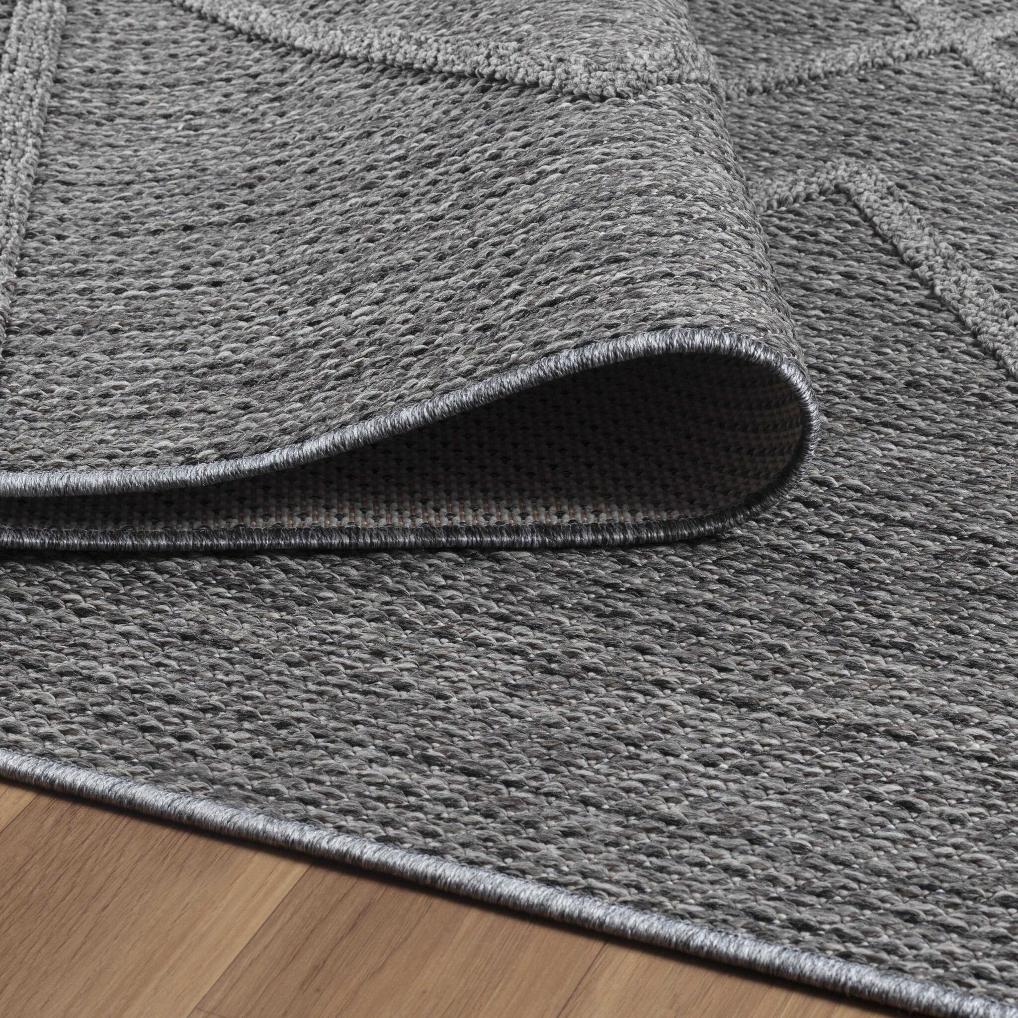 Natur Xantha Buitenkleed Sisal Laagpolig Indoor en Outdoor Grijs