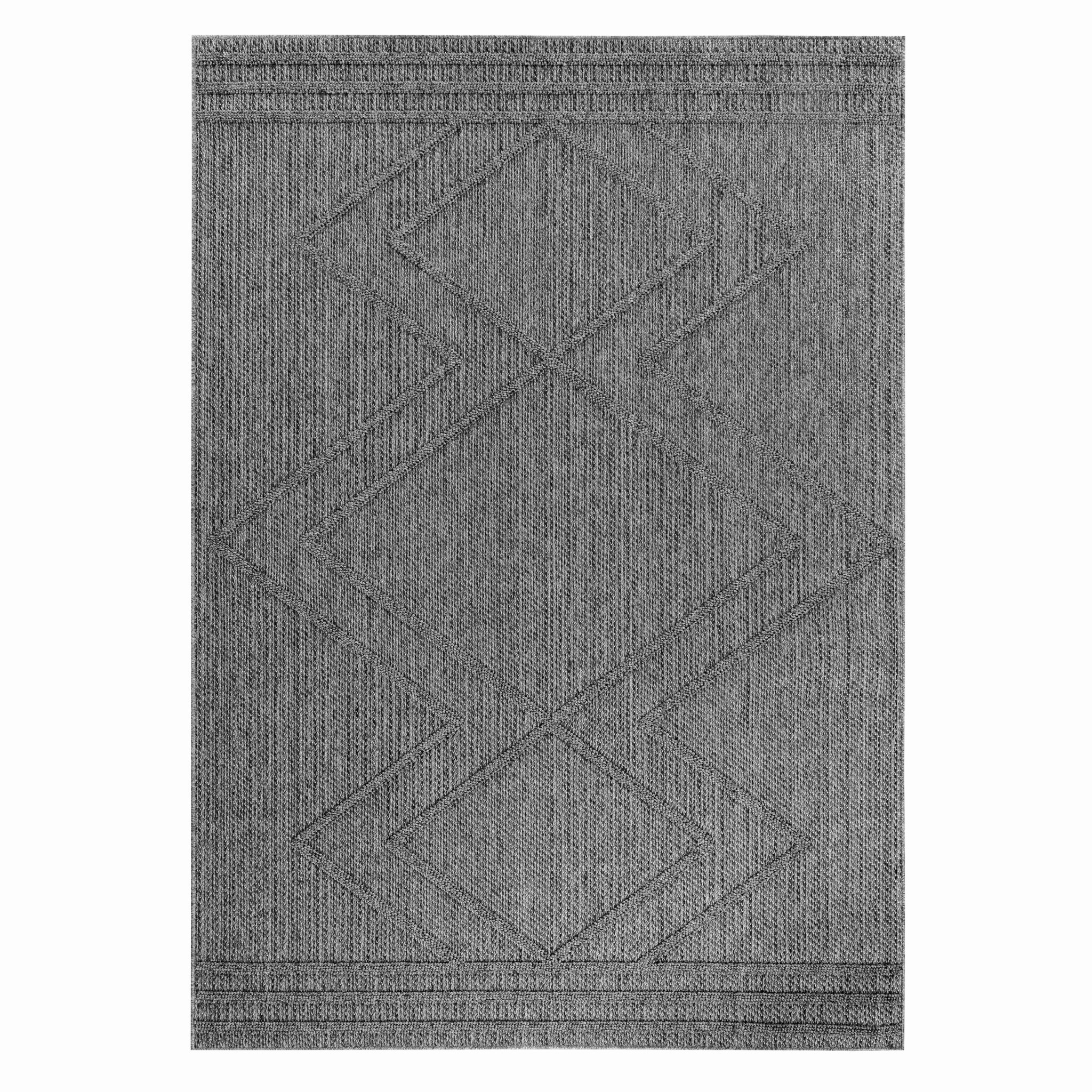 Natur Xantha Buitenkleed Sisal Laagpolig Indoor en Outdoor Grijs