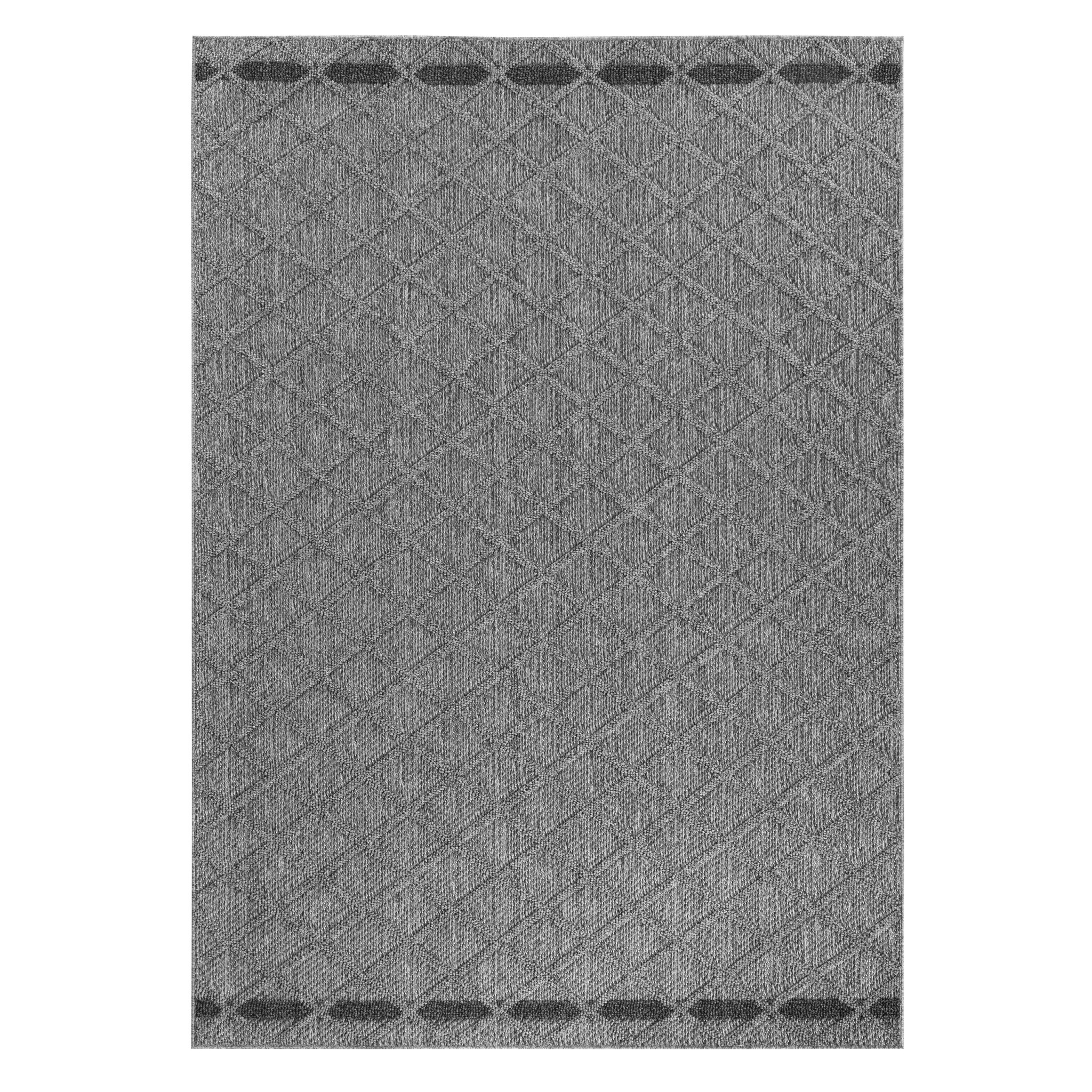 Natur Milias Buitenkleed Sisal Laagpolig Indoor en Outdoor Grijs