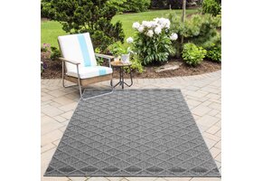 Natur Vloerkleed Milias Buitenkleed Sisal Laagpolig Indoor en Outdoor Grijs