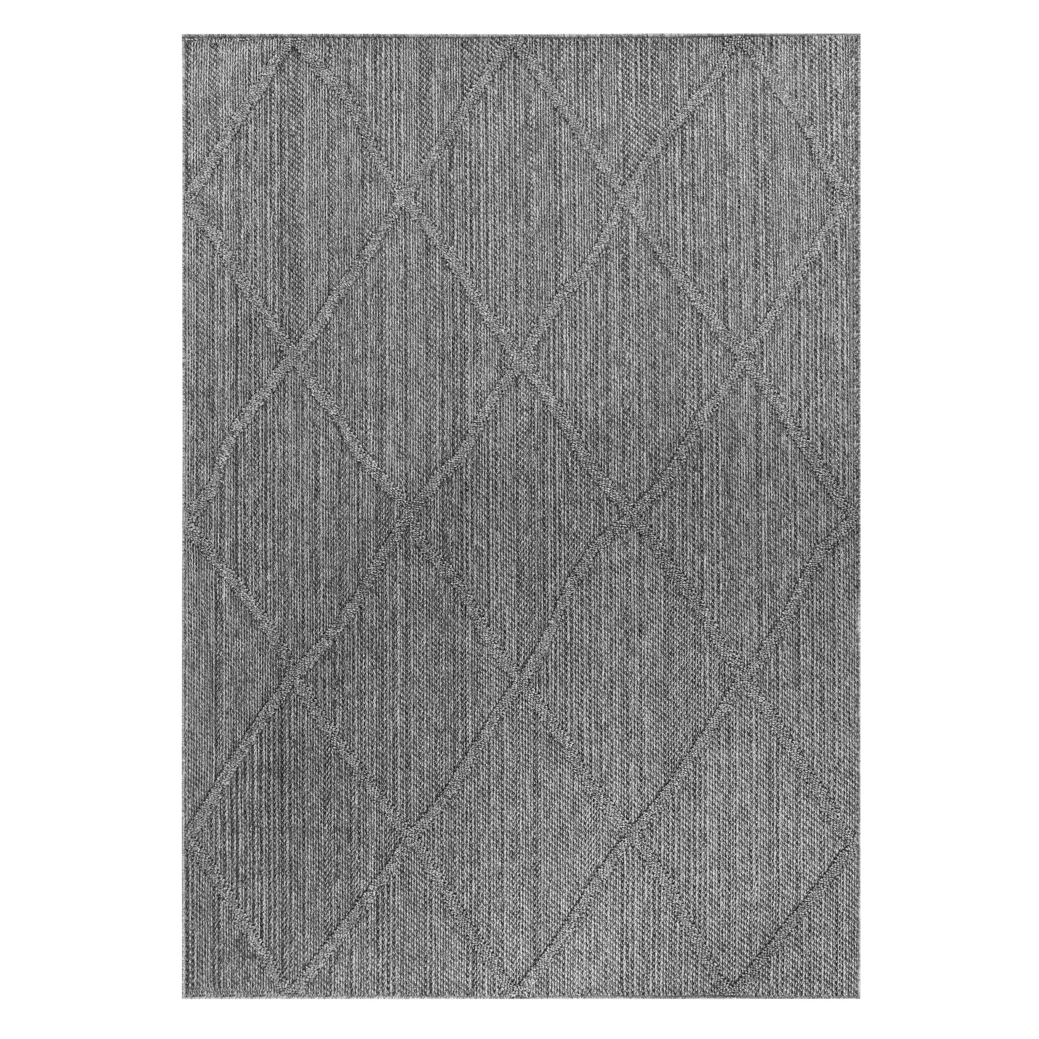 Natur Lykia Buitenkleed Sisal Laagpolig Indoor en Outdoor Grijs