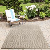 Natur Vloerkleed Basili Buitenkleed Sisal Laagpolig Indoor en Outdoor Beige