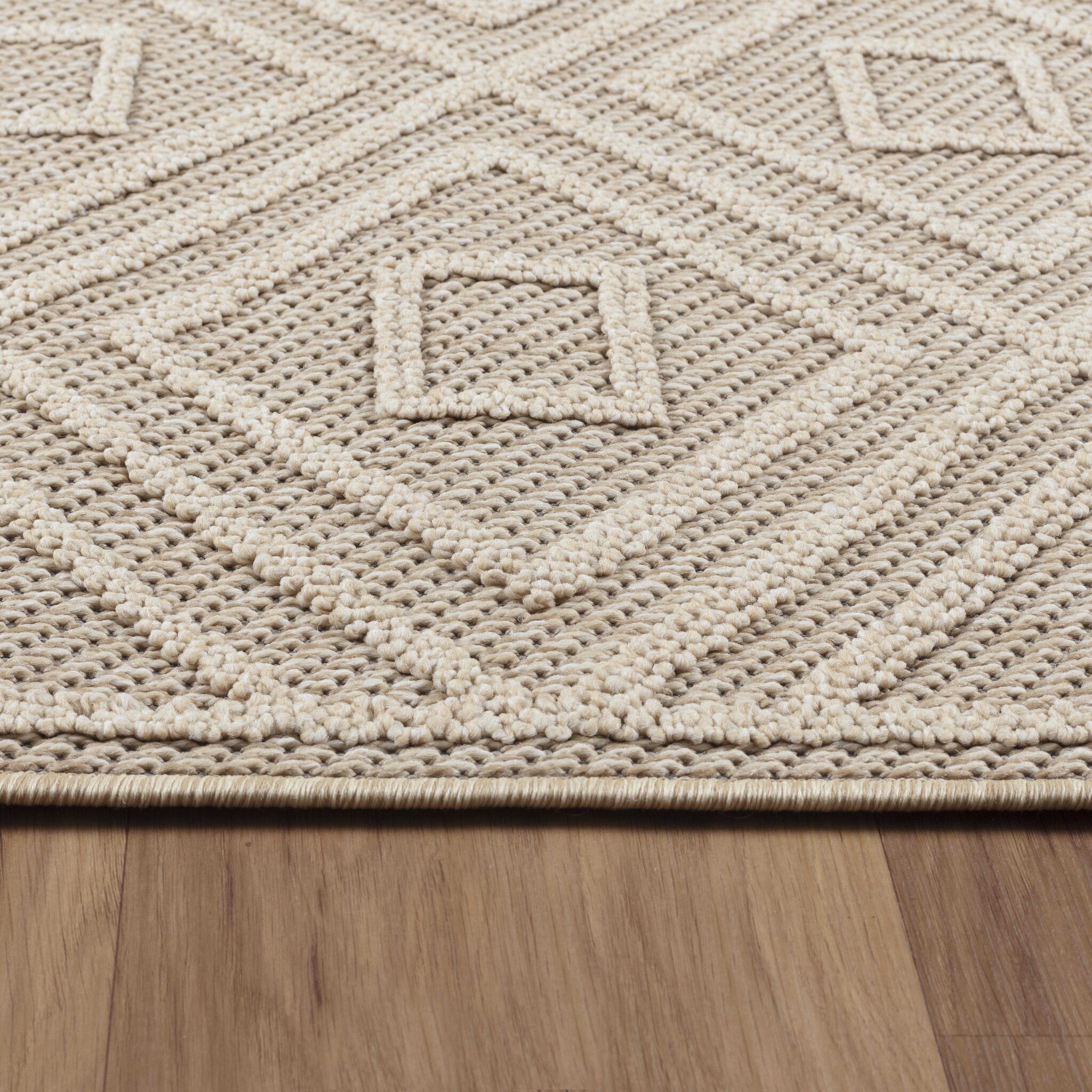 Natur Basili Buitenkleed Sisal Laagpolig Indoor en Outdoor Beige