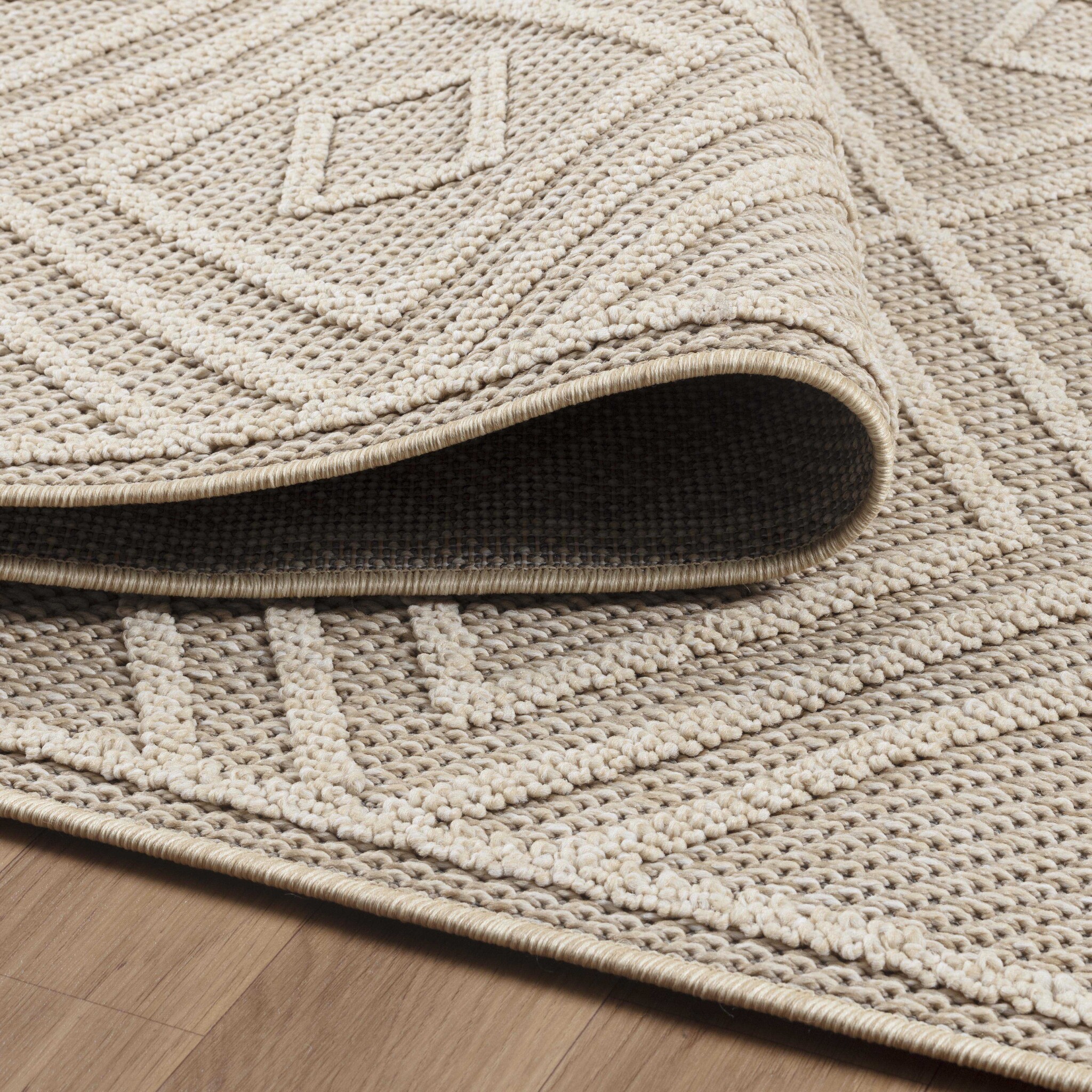 Natur Basili Buitenkleed Sisal Laagpolig Indoor en Outdoor Beige