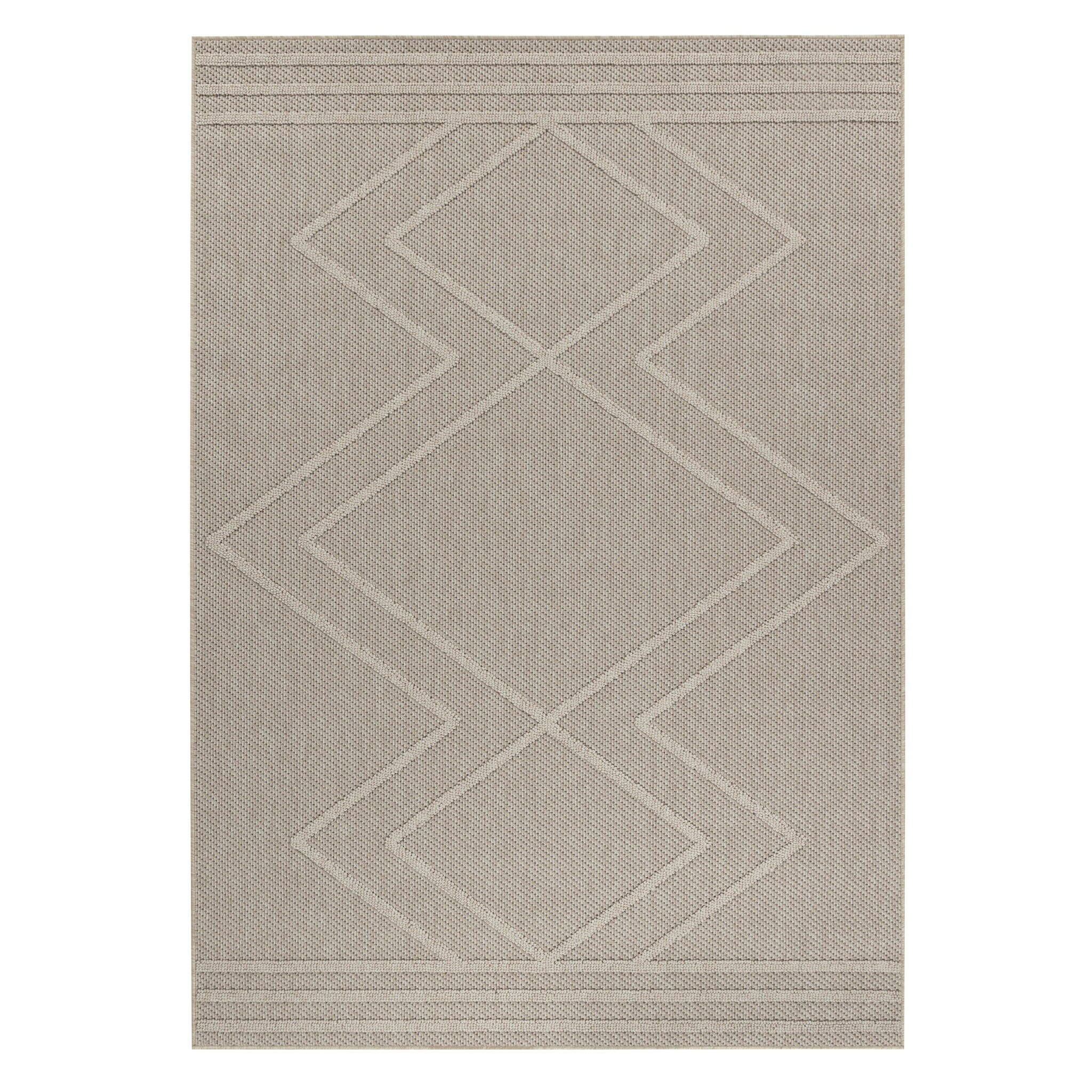 Natur Xantha Buitenkleed Sisal Laagpolig Indoor en Outdoor Beige