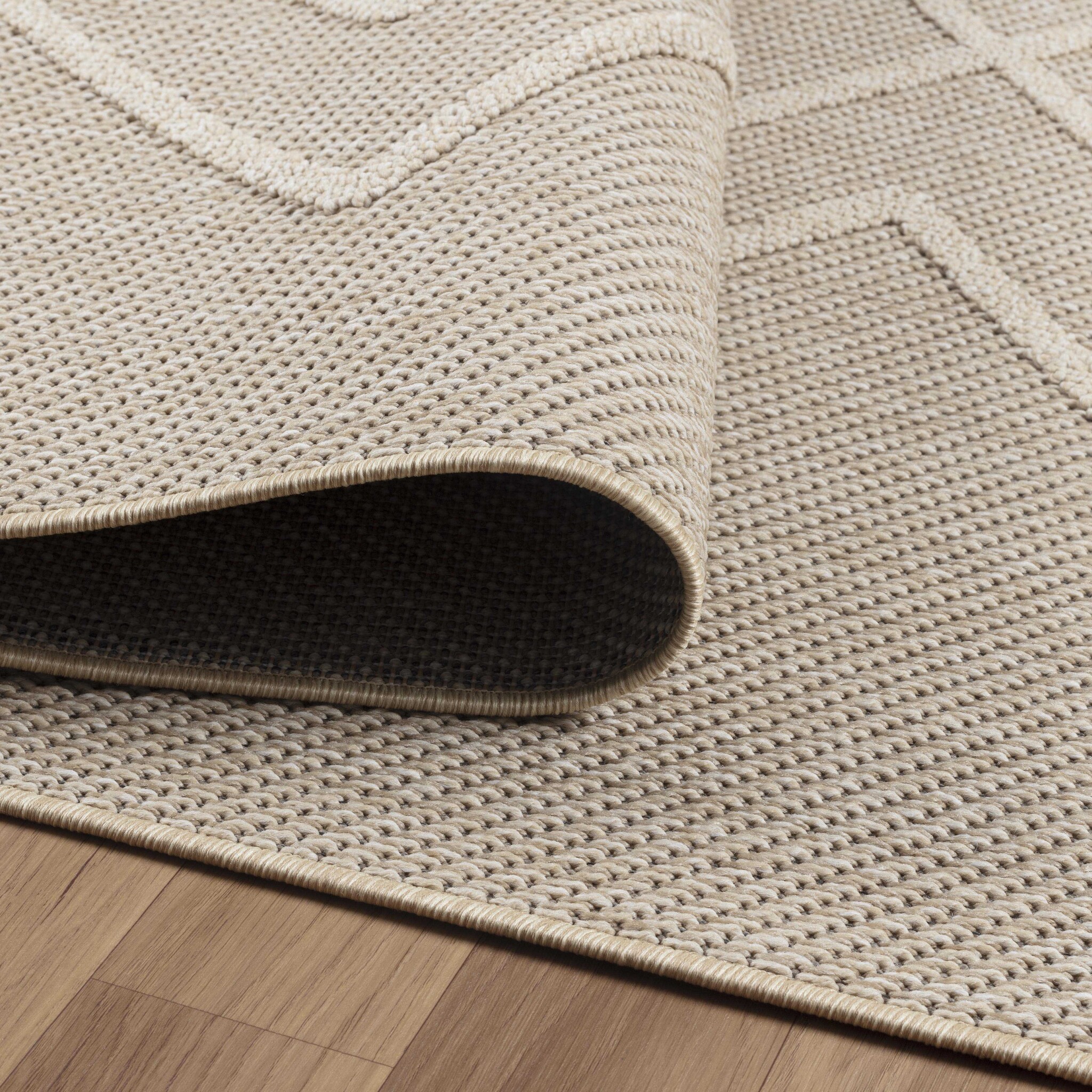 Natur Xantha Buitenkleed Sisal Laagpolig Indoor en Outdoor Beige