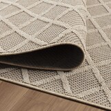 Natur Vloerkleed Milias Buitenkleed Sisal Laagpolig Indoor en Outdoor Beige
